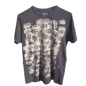 French Connection Men's Black / White British Flags T-Shirt Size Medium